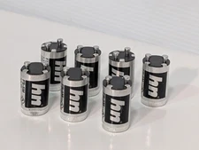 Lot of 7: Etlin-Daniels HN FS-5M automatic lamp starters, metal can, 4, 6, 8W