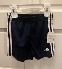 NEW 2T ADIDAS Navy Blue Boys Classic 3-Stripe Mesh Shorts Boys  Toddlers AG6463