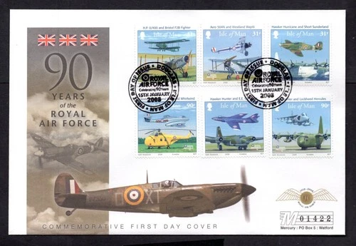 Isle of Man - 2008 90 Years of the Royal Air Force First Day Cover
