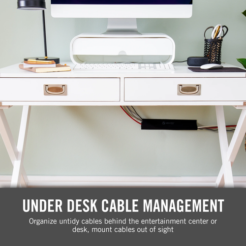 Brand Cable Sleeve | Cord Management Mounts on Walls, Desk or Entertainment Cent - Afbeelding 2 van 12