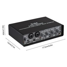USB Audio Interface For Recording Professional Sound Card With 48V Phantom WUWZ