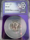 1944 10C Mercury Dime NGC MS66