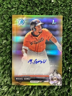 Miguel Gomez 2017 Bowman Chrome 1st Gold Auto /50 (RC) Giants Free Shipping