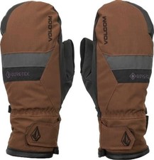 Volcom Stay Dry Gore-Tex Men's Winter Mittens, Brown, X-Large