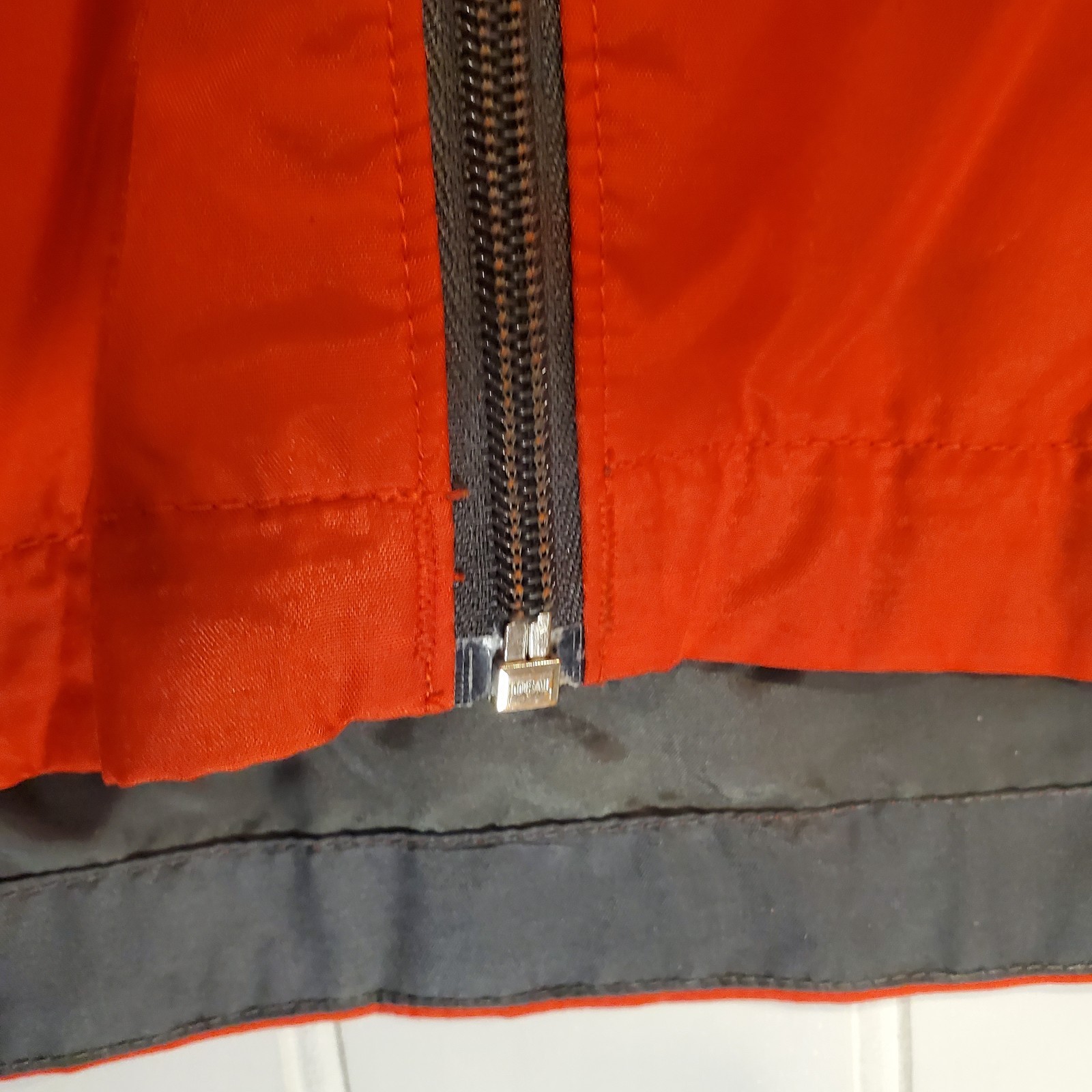 Columbia Jacket Size Large Gray Orange Lined Windbreaker Full Zipper image 4