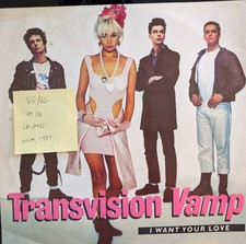 Transvision Vamp I Want Your Love Vinyl Record 12" VG/VG TVVT 3 1988
