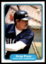 Greg Pryor 1982 Fleer #356 Chicago White Sox MLB READ FREE SHIPPING AutographDen