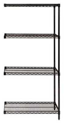 Quantum Storage Systems - AD54-1872BK - WIRE 4 SHELF ADD-ON KIT BLACK 54in