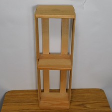 Naturals Pine Wooden CD Storage Crate Box Holds 40 CDs Discs Rack 18” x 5.5"