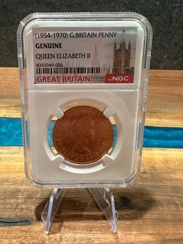 1954-1970 (1967) GREAT BRITAIN PENNY QUEEN ELIZABETH II NGC GENUINE 8355949-056