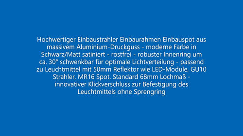 LED Einbaustrahler schwarz 230V flach dimmbar 5W CCT Deckenstrahler Spotlight - Video 1 von 1