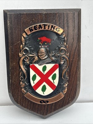 Keating Family Schild Wappen Wappen Holzplakette.