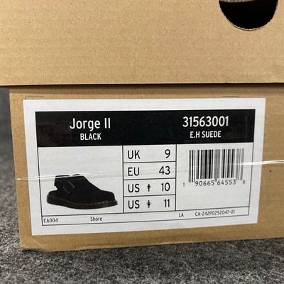 DR.MARTENS Jorge II Suede Slingback Mules Unisex Size M10  display picture 3