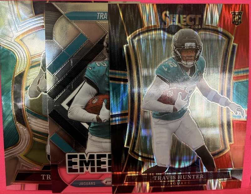 Panini 2025 Select & Prizm Travis Hunter Jaguars Rookie #28 #128 #12 Lot 3