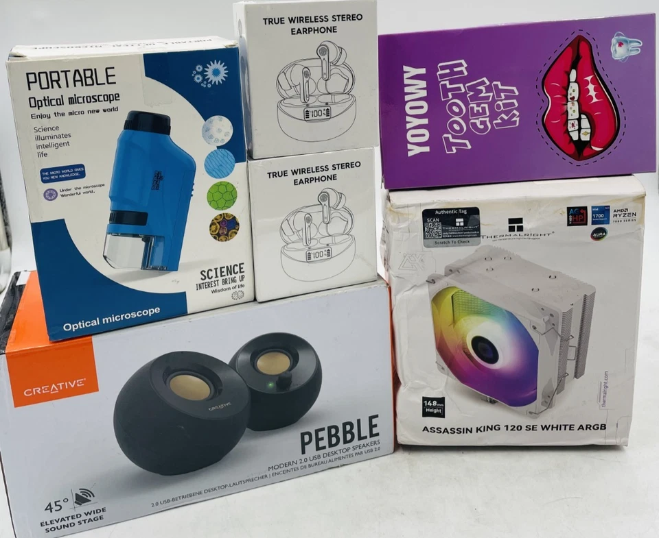 6-Piece Creative Thermalright MICROSCOPE Lot | PC Cooler, Pebble Speakers.