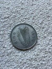 1990 Ireland 1 Punt Circulated 