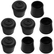 8Pcs 1-1/8 Inch 28mm Chair Leg Tips Caps, Round Rubber Non-Slip Folding Cha...