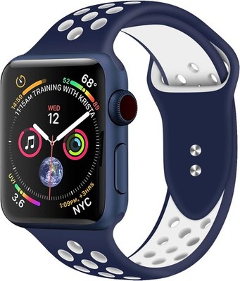 UHRENARMBAND FÜR APPLE WATCH 1/2/3/4/5/6/7/8/9/SE 42/44/45mm BLAU M/L