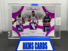 JAYSON TATUM PAOLO BANCHERO JSY#  ZION 2024 FLAWLESS TRIPLE GU LOGOMAN PATCH 5/5