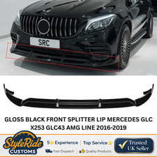 GLANZ SCHWARZ FRONT SPLITTER LIPPE MERCEDES GLC X253 GLC43 AMG LINE 2016-2019