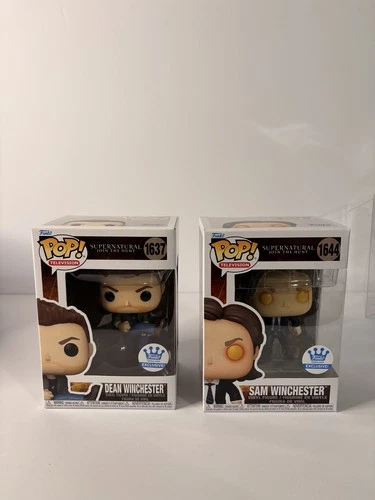 Funko Pop! Sam #1644 & Dean #1637 Exclusive Supernatural Funkos W/ Protectors