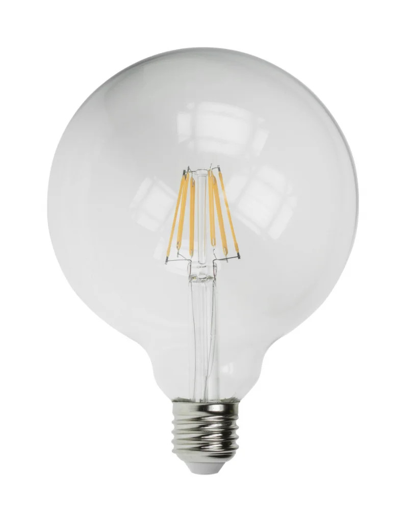 Light Bulb Clear 6w Filament LED Globe G125 Dimmable 2200K E27 600lm