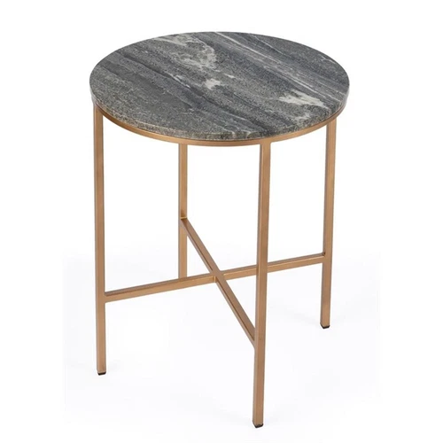 Butler Specialty Caty Gray And Gold  Marble End Table - Picture 7 of 7