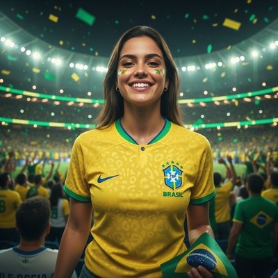 Brazil Women s National Team Jersey   World Cup   Nike   Jaguar Pattern