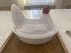 Vintage Westmoreland Milk Glass Hen on Nest Candy/Nut/Trinket Dish 5-1/2 In
