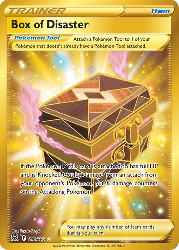 Pokemon Lost Origin Secret Rare Box of Disaster 214/196 - Near Mint (NM)
