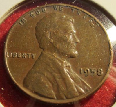 1958 (P) Lincoln Wheat Cent/Penny - XF Extremely Fine - Actual Coin B600