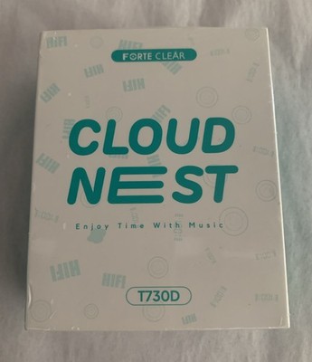New Forte Clear T730D Cloud Nest Bluetooth Earbuds, Charging Case, Black