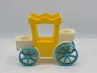 Castle Carriage Yellow Bottom #993 Vintage Fisher Price Little People
