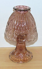 Vintage Princess House 3 Piece Iridescent Pink/Purple Glass Fairy Lamp Amethyst