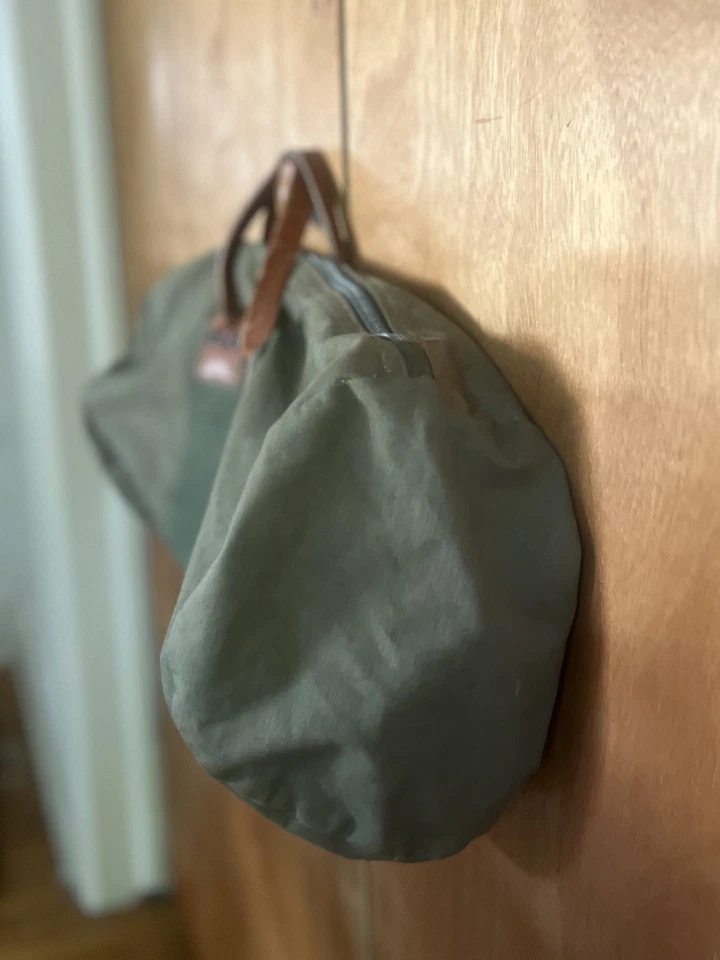 VTG Gokeys Medium 22” Canvas & Leather Duffle Bag Hunting Weekender Travel GC - Image 2 of 4