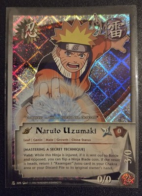 Naruto Uzumaki 205 LP Diamond Holo Foil 1st Edition Naruto CCG