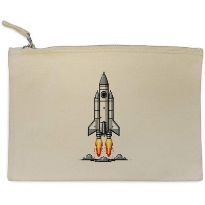 Canvas-Clutch Tasche ''Retro Gaming Style Rocket Taking Off'' (CL00050451)