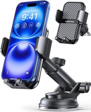 3-in-1 Car Phone Holder 122 LBS Strongest Suction  Stable Clamp Arm 360  A...