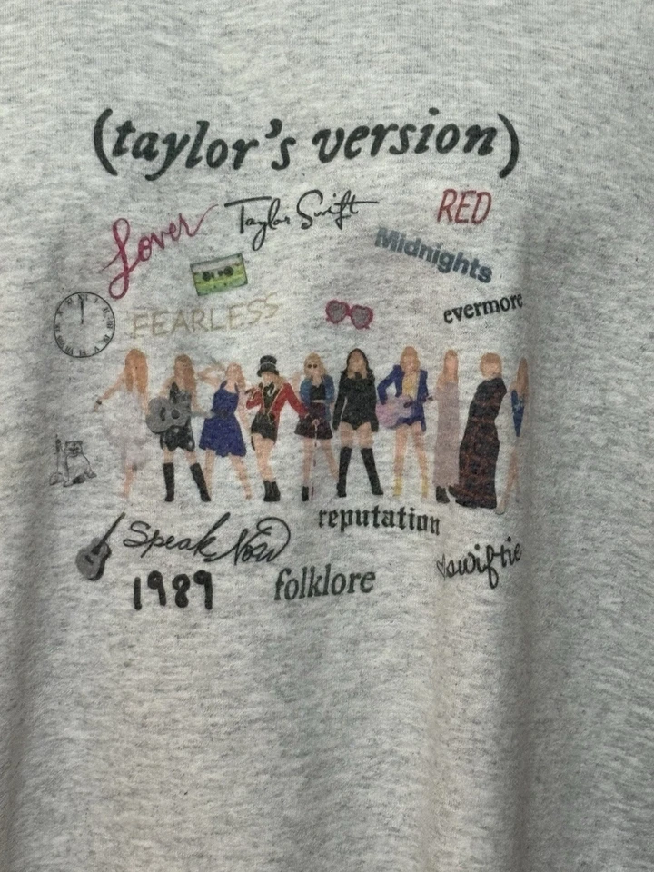 Taylor Swift альбом толстовка XL серый тяжелая смесь Gildan пуловер длинные рукава - Изображение 3 из 4