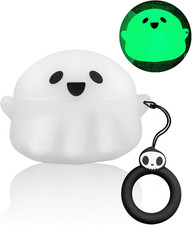 Compatible with Airpods Pro  Pro 2Nd Generation Case Cover, Luminous Cute Ghost