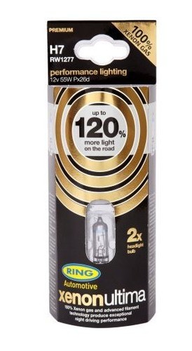 Ring Xenon Ultima H7 Headlight Bulbs Pair 477 499 better vision +120% RW1277 - Picture 5 of 5