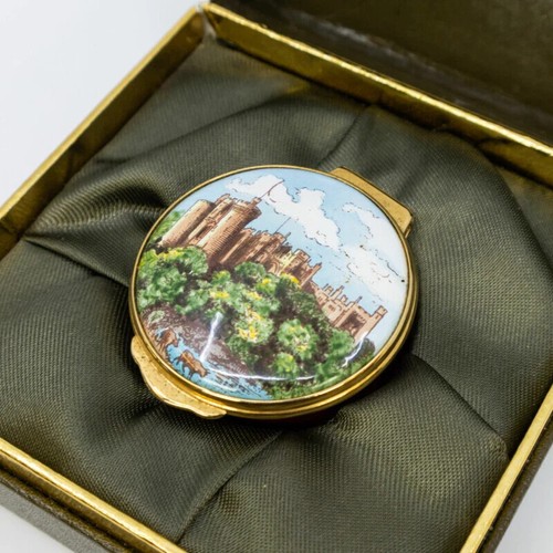 Gorgeous Enamels Arundel Castle Trinket Box Crummles Pill MADE IN ENGLAND - Picture 2 of 11