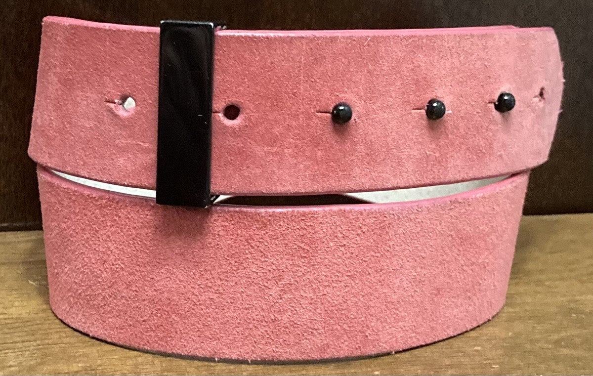 White House Black Market Genuine Leather Pink Suede Belt Sz  display picture 2