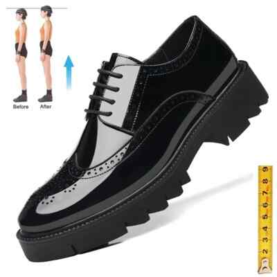 High Heel 4/7/9 CM Height Increase Shoe Man Dress Shoes Men Formal Wedding