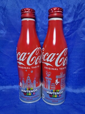 japan  coca cola Universal Studios Super Mario Aluminum bottle empty of 2