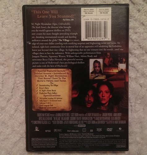 The Village DVD Joaquin Phoenix Sigourney Weaver William Hurt Mystery Thriller - Picture 3 of 4