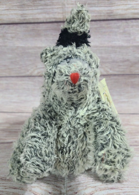 Stitches Lynsey Paterson Plush Raccoon Stuffed Animal Beanbag Gray Black 8'' New