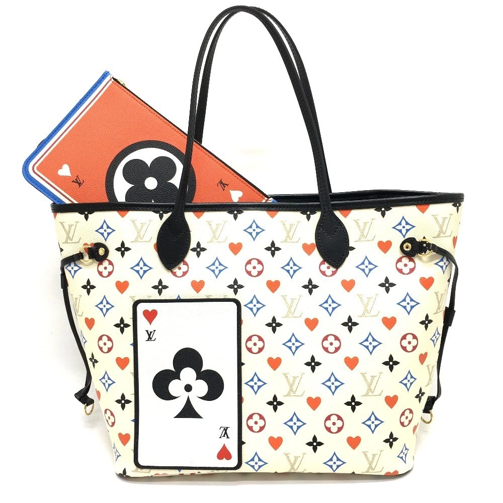 Louis Vuitton Multicolor White Monogram Game On Neverfull MM Tote