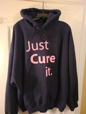 Just Cure It Fight Breast Cancer Awareness Hoodie Hooded Sweatshirt unisex adult