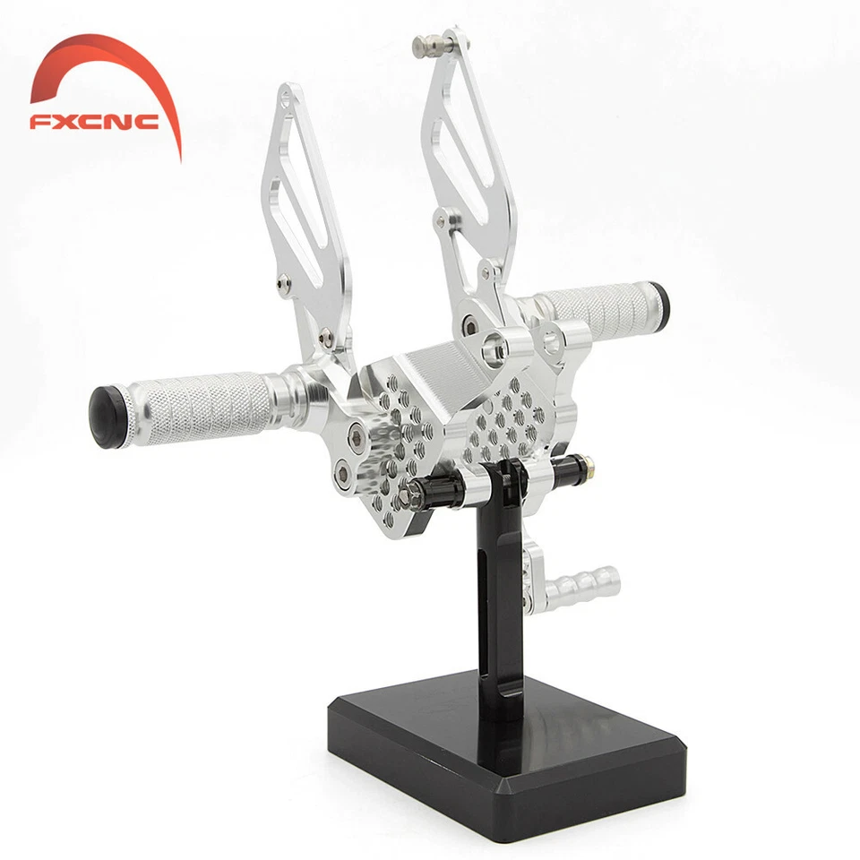 Para Ducati 749/999/748/919/996/998 CNC Reposapiés estriberas pedales plateados Foto 4 de 4